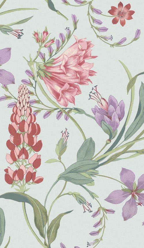 Wallpaper, turquoise, flowers, 131672, Concerto, Graham Brown Premium
