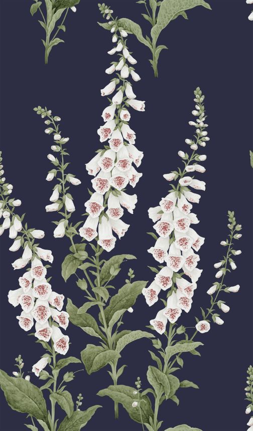 Wallpaper, blue, flowers, 130308, Concerto, Graham Brown Premium