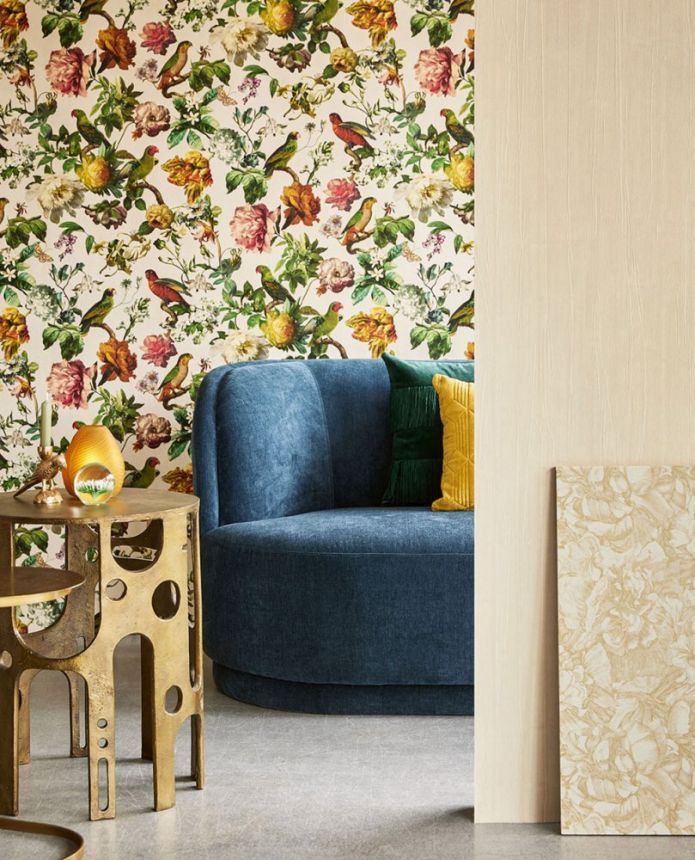 Luxury non-woven wallpaper Birds, Flowers, 307304, Museum, Eijffinger