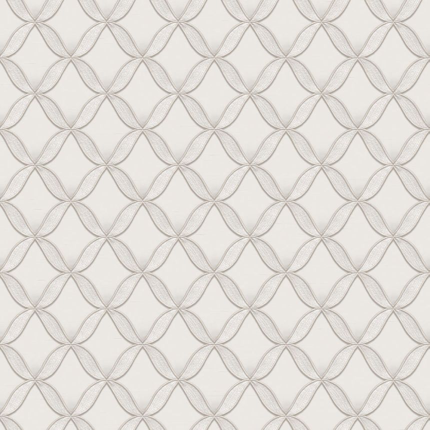 Geometrická vliesová  tapeta, grey, fabric imitation, FT221221, Best Sellers, Design ID