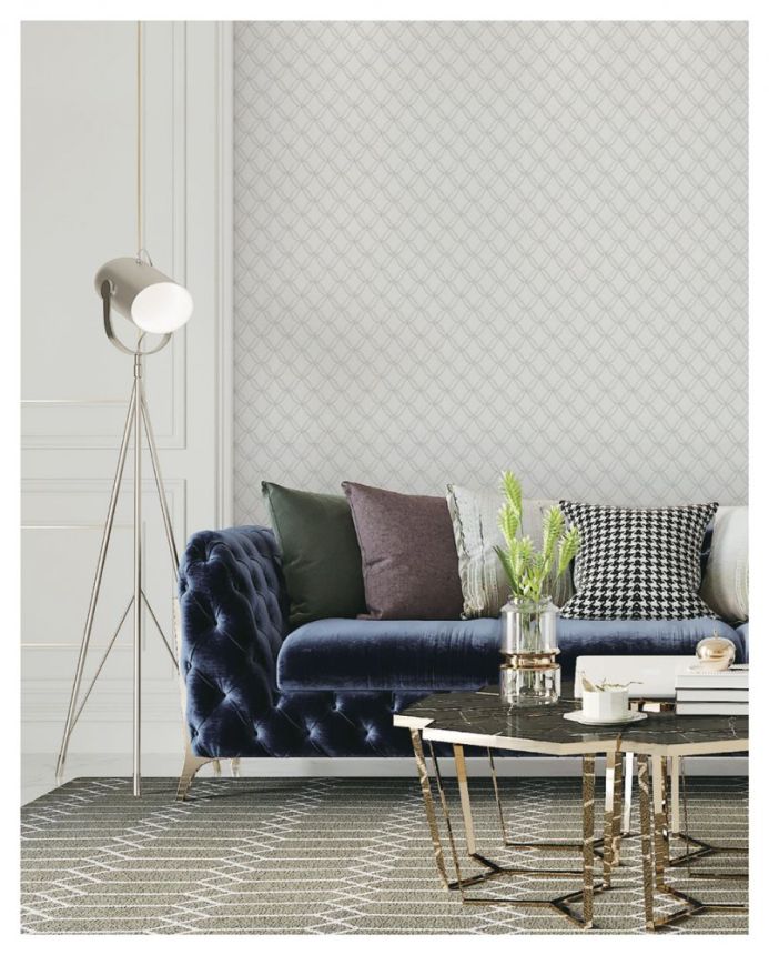 Geometrická vliesová  tapeta, grey, fabric imitation, FT221221, Best Sellers, Design ID