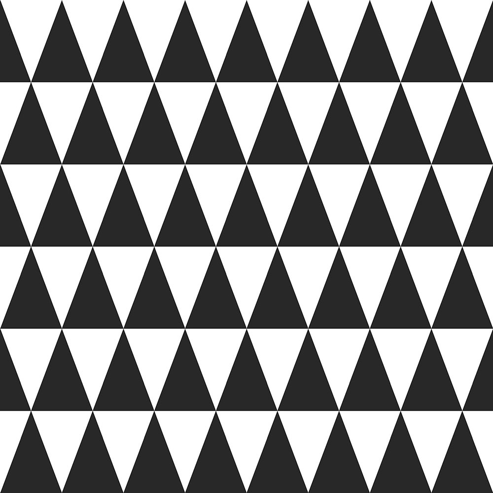 Non-woven wallpaper with black and white triangles 128845, Little Bandits, Black & White, Esta