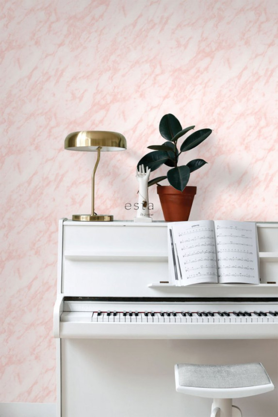 Pink marble non-woven wallpaper 139194, Art Deco, Esta