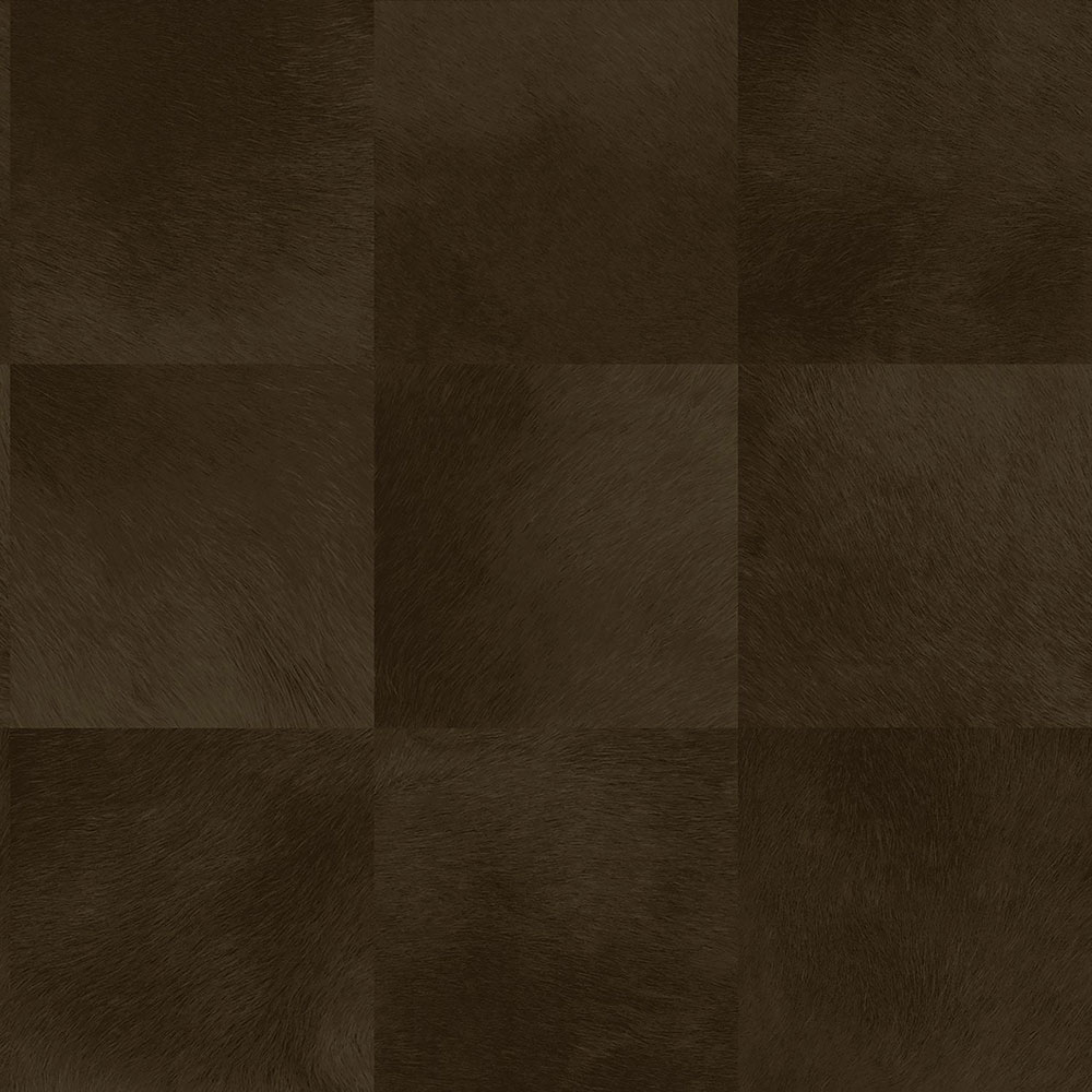 Brown non-woven wallpaper, square pattern of imitation fur 347798, Luxury Skins, Origin