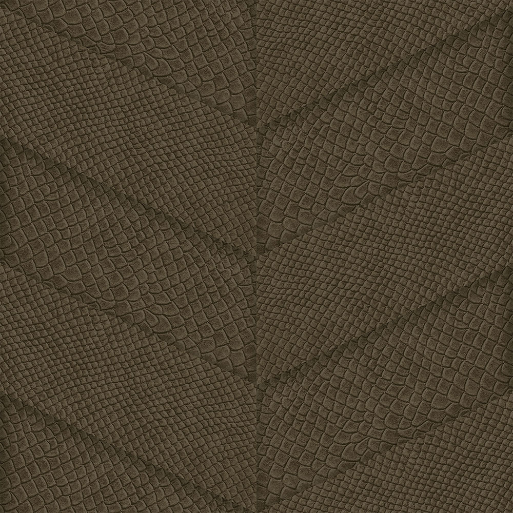 Brown non-woven wallpaper, parquet leather pattern 347794, Luxury Skins, Origin
