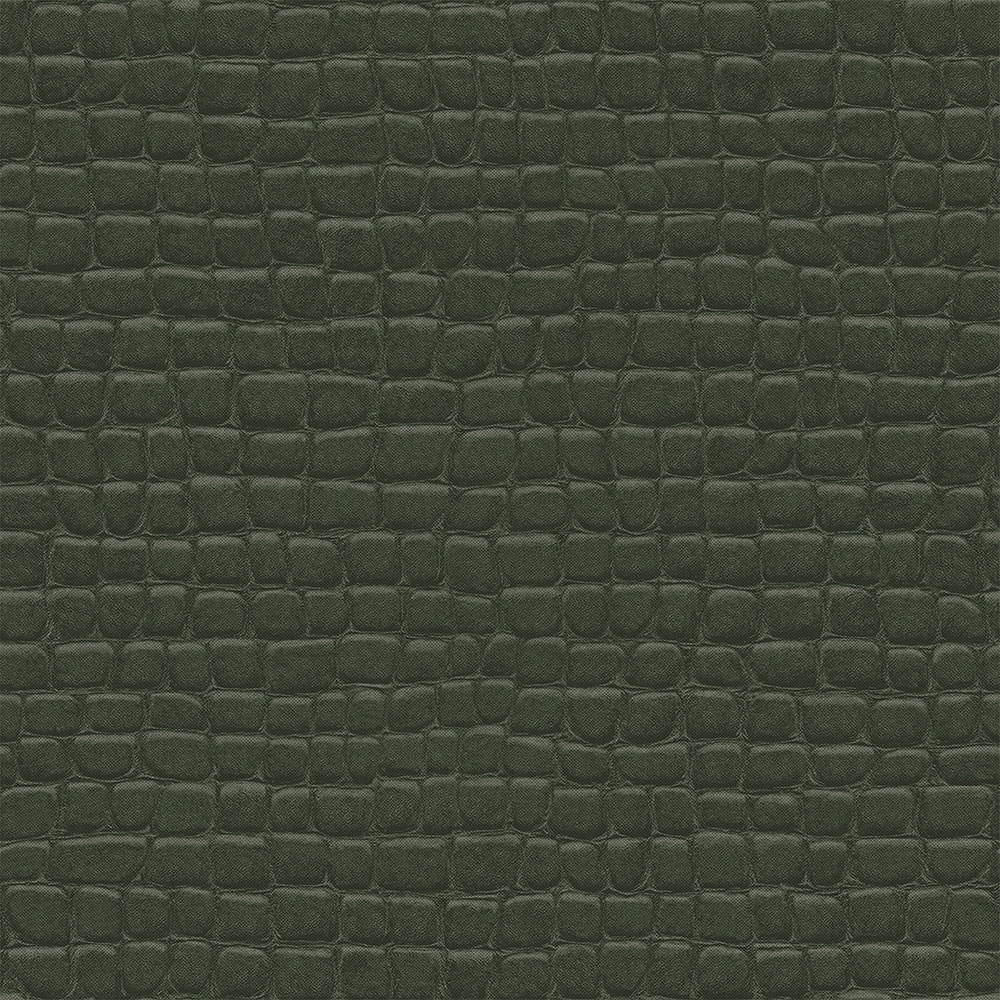 Non-woven green wallpaper, imitation crocodile skin 347781, Luxury Skins, Origin