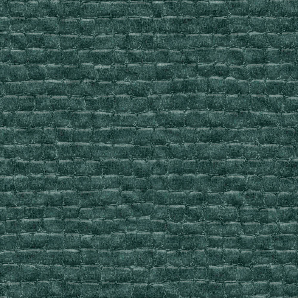 Non-woven green wallpaper, imitation crocodile skin 347780, Luxury Skins, Origin