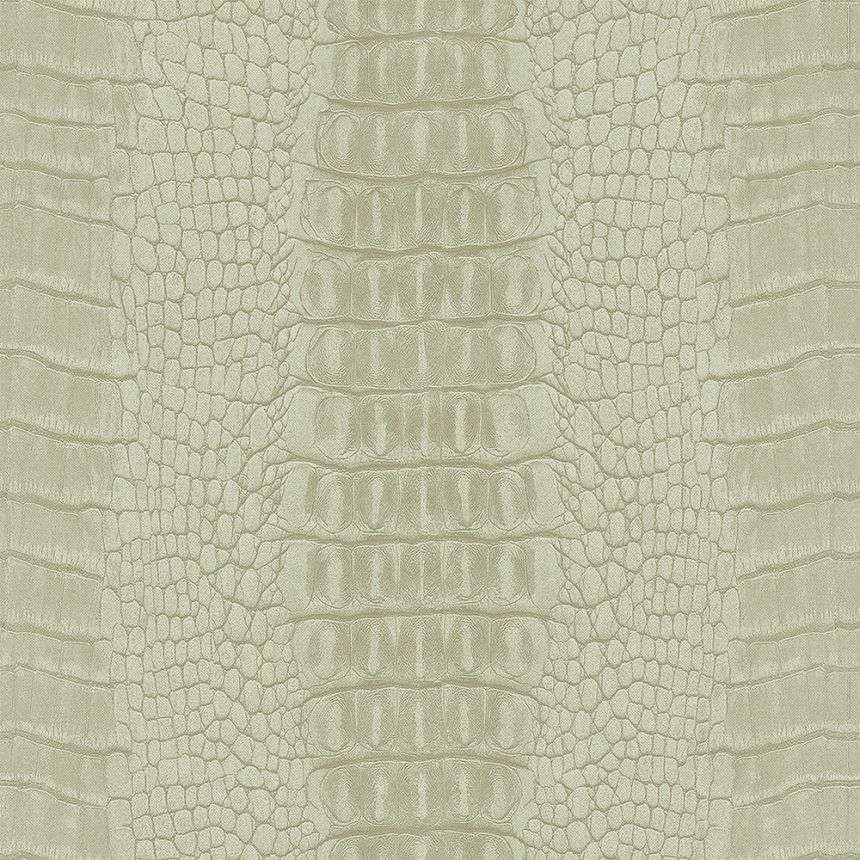 Beige non-woven wallpaper, imitation crocodile skin 347771, Luxury Skins, Origin