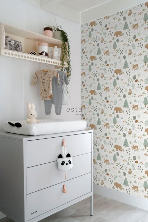Children's non-woven wallpaper Animals in the woods 139247, Forest Friends, Esta