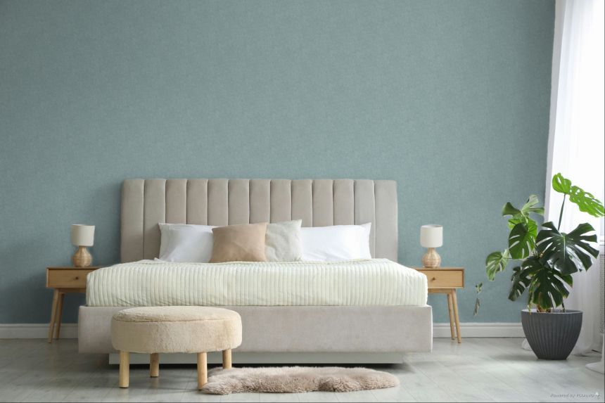 Turquoise non-woven wallpaper A51513, One roll, one motif, Grandeco