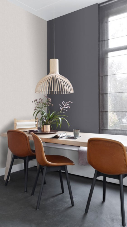 Non-woven wallpaper, gray coarse fabric imitation 148603, Regatta Crew, Esta Home