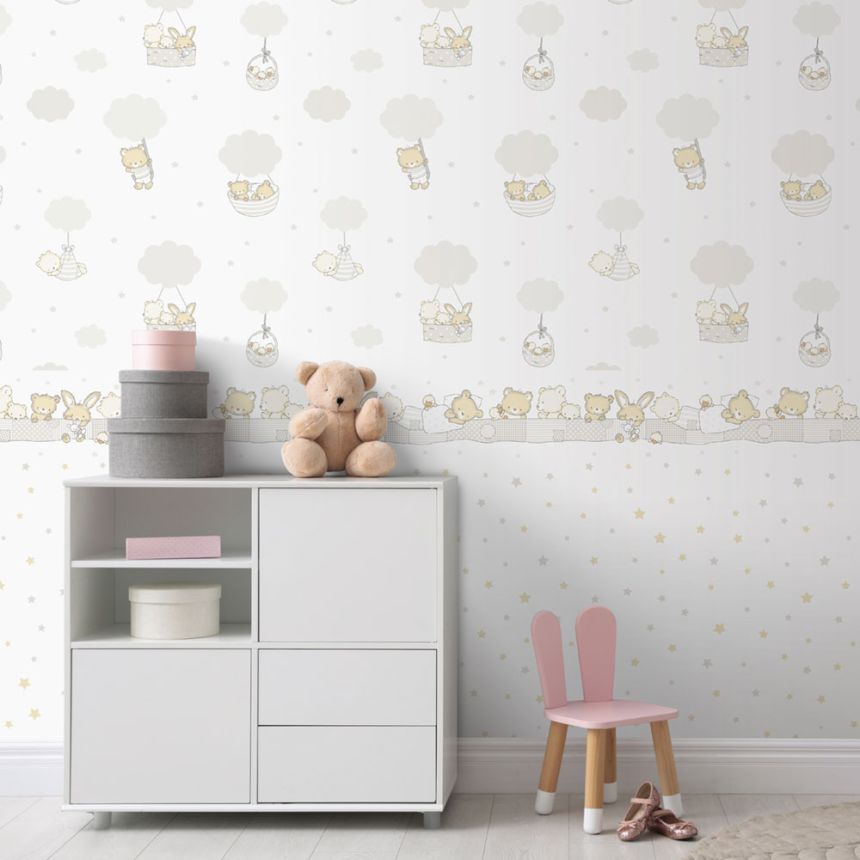 Children's self-adhesive border with animals 471-1, Pippo, ICH Wallcoverings