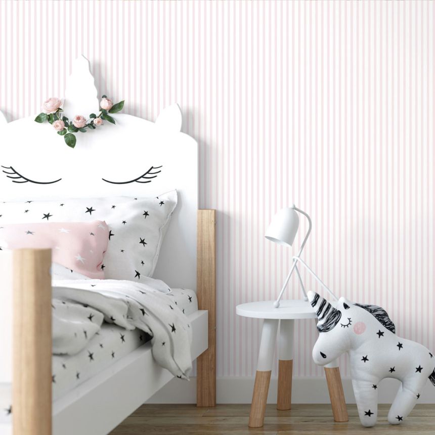 Paper, white and gray stripes wallpaper 462-4, Pippo, ICH Wallcoverings