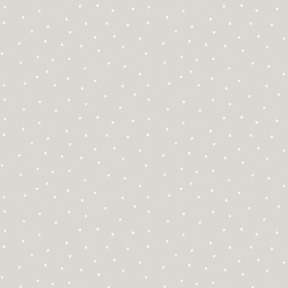 Paper wallpaper gray, white dots 459-3, Pippo, ICH Wallcoverings