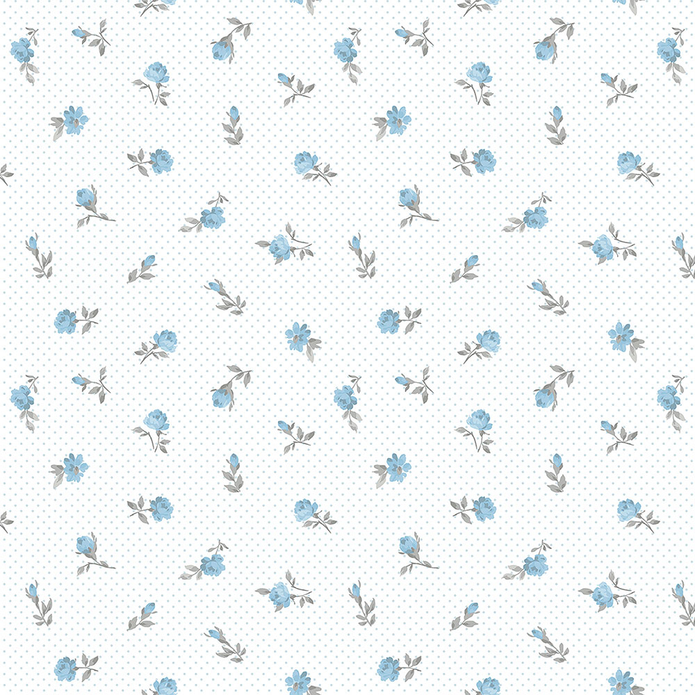 Romantic paper wallpaper flowers 455-1, Pippo, ICH Wallcoverings