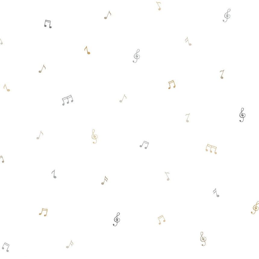 Cheerful paper children's wallpaper with notes 451-3, Pippo, ICH Wallcoverings