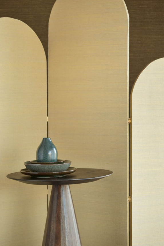 Natural wallpaper with golden shine 303504, Natural Wallcoverings III, Eijffinger