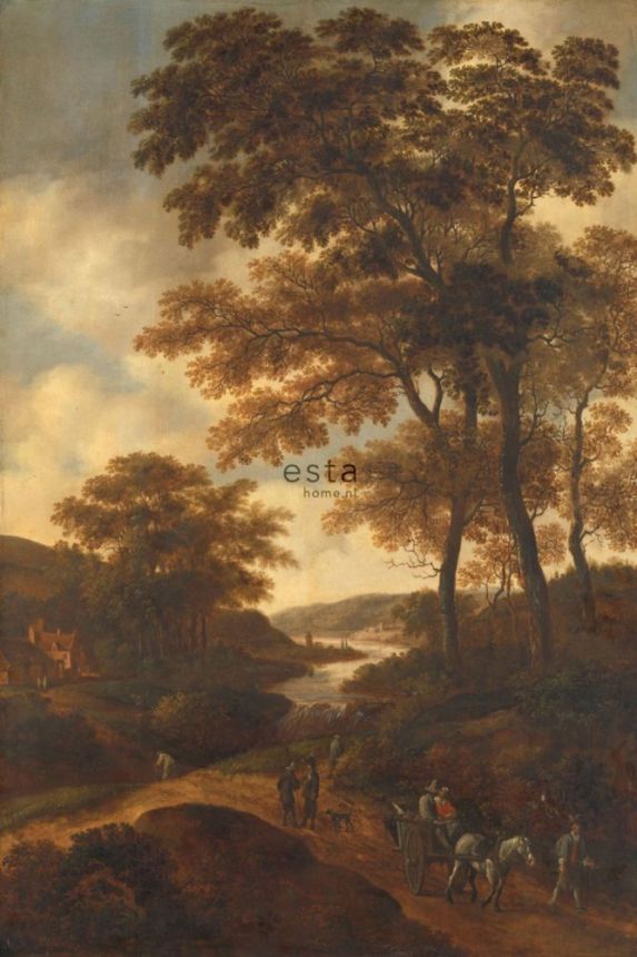 Non-woven wall mural Romantic landscape 158883, 186 x 279 cm, Blush, Esta Home