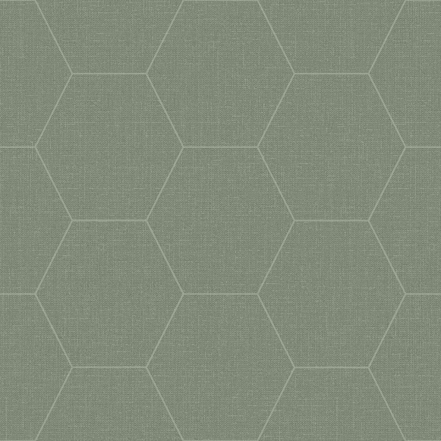 Non-woven geometric pattern wallpaper, hexagons 148751, Blush, Esta Home