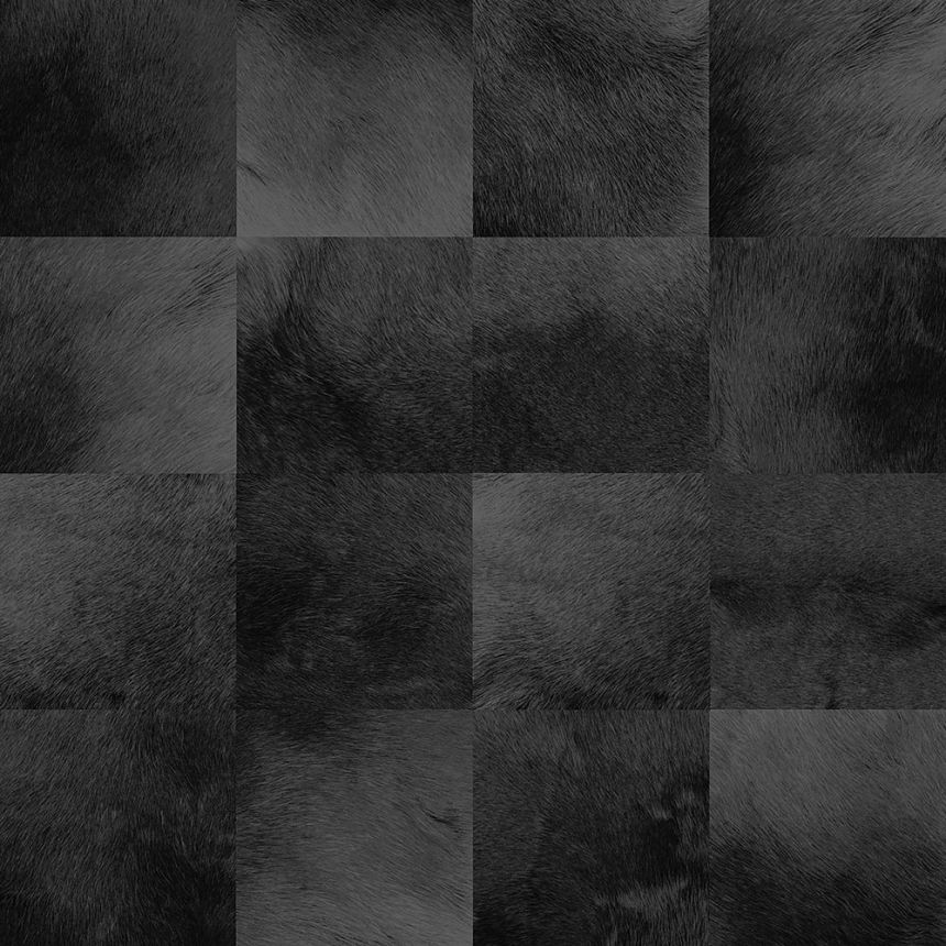 Non-woven wallpaper - imitation of black fur 139184, Paradise, Esta Home