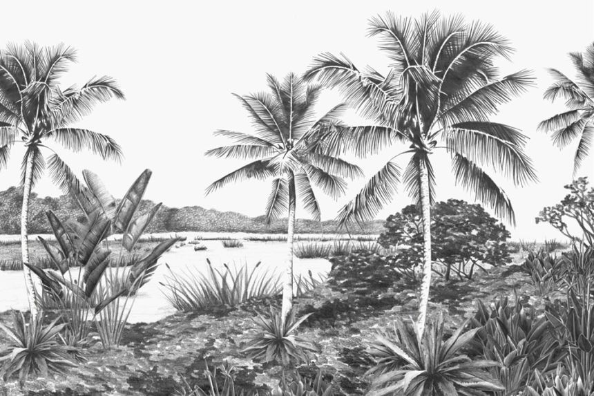Non-woven wall mural - andscape, palm trees 357224, 418,5x279cm, Precious, Origin