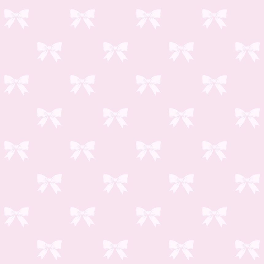 Pink non-woven wallpaper for girls - bows 346844, Precious, Origin