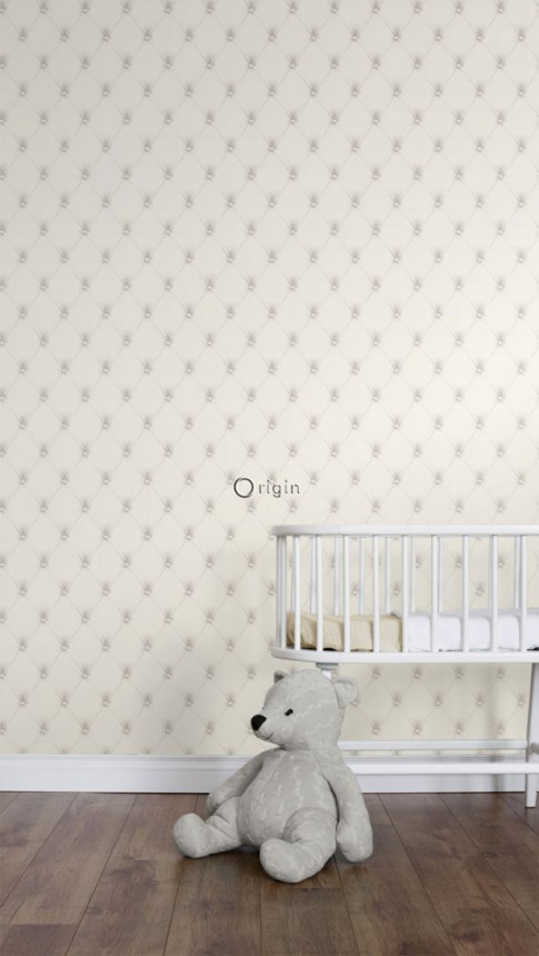 Cream non-woven wallpaper upholstery design 346832, Precious, Origin
