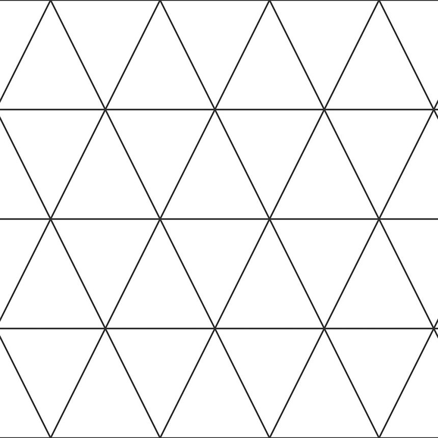 Geometric pattern wallpaper - black outlines of triangles 347683, Precious, Origin