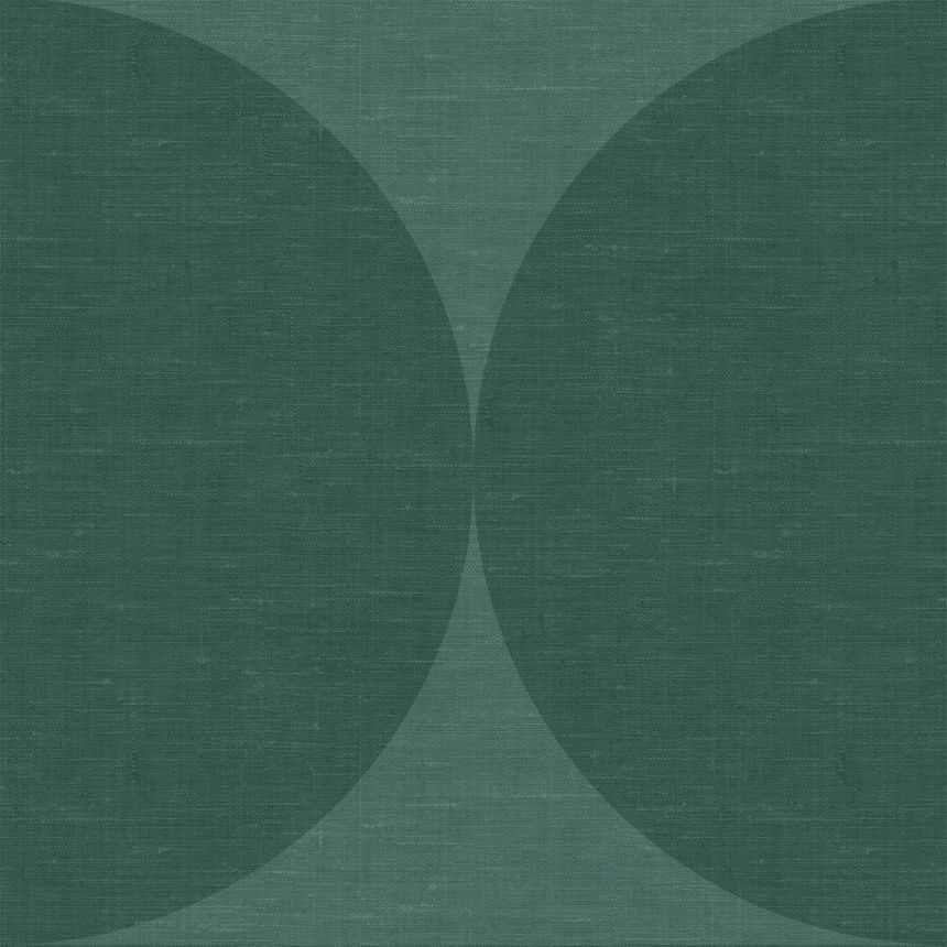 Non-woven green geometric pattern wallpaper - hemisphere 357225, Natural Fabrics, Origin