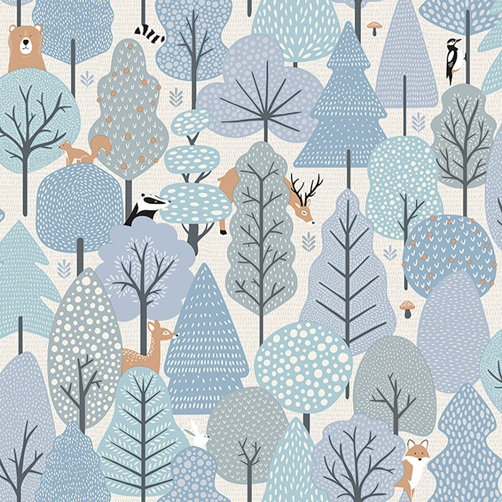 Non-woven children's wallpaper  - forest animals M51611, My Kingdom, Ugépa