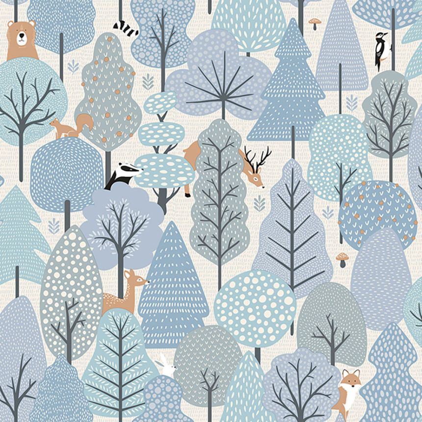 Non-woven children's wallpaper  - forest animals M51611, My Kingdom, Ugépa