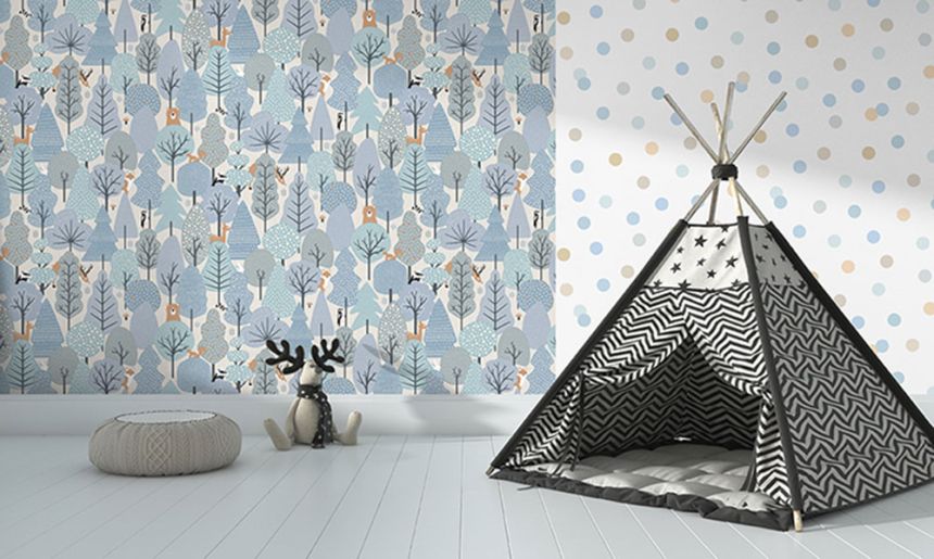 Non-woven children's wallpaper  - forest animals M51611, My Kingdom, Ugépa
