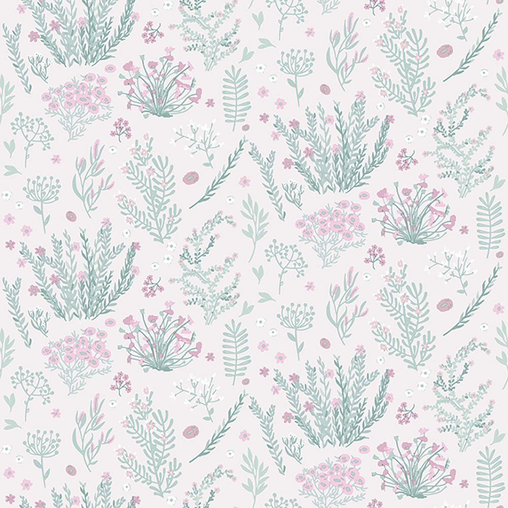 Non-woven children's wallpaper with plants, flowers A90603, My Kingdom, Ugépa