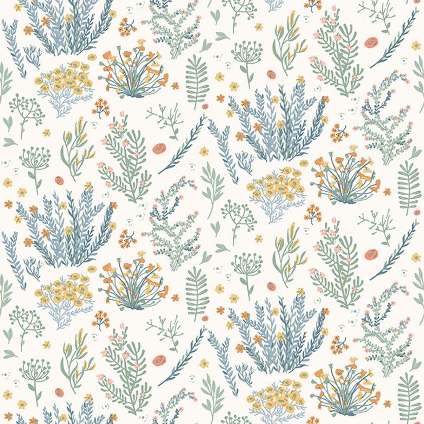 Non-woven children's wallpaper with plants, flowers A90610, My Kingdom, Ugépa