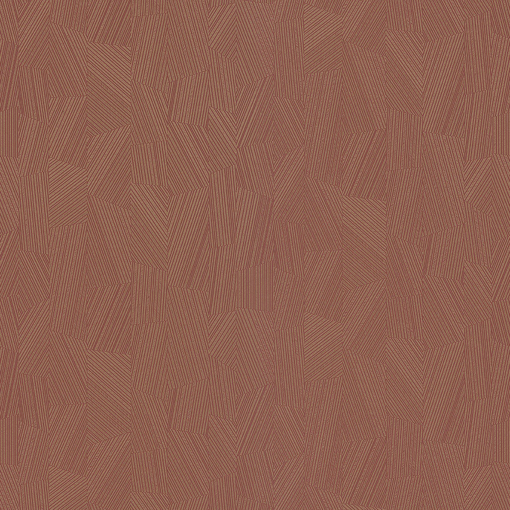 Geometric pattern wallpaper copper with metallic reflections MU3009 Muse, Grandeco