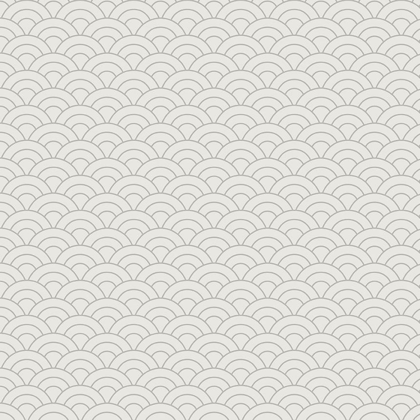 Gray non-woven wallpaper, arched pattern 6506-1, Batabasta, ICH Wallcoverings