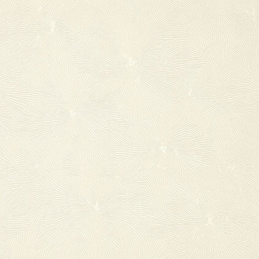 White non-woven wallpaper with a vinyl surface, Flowers 32001, Textilia, Limonta