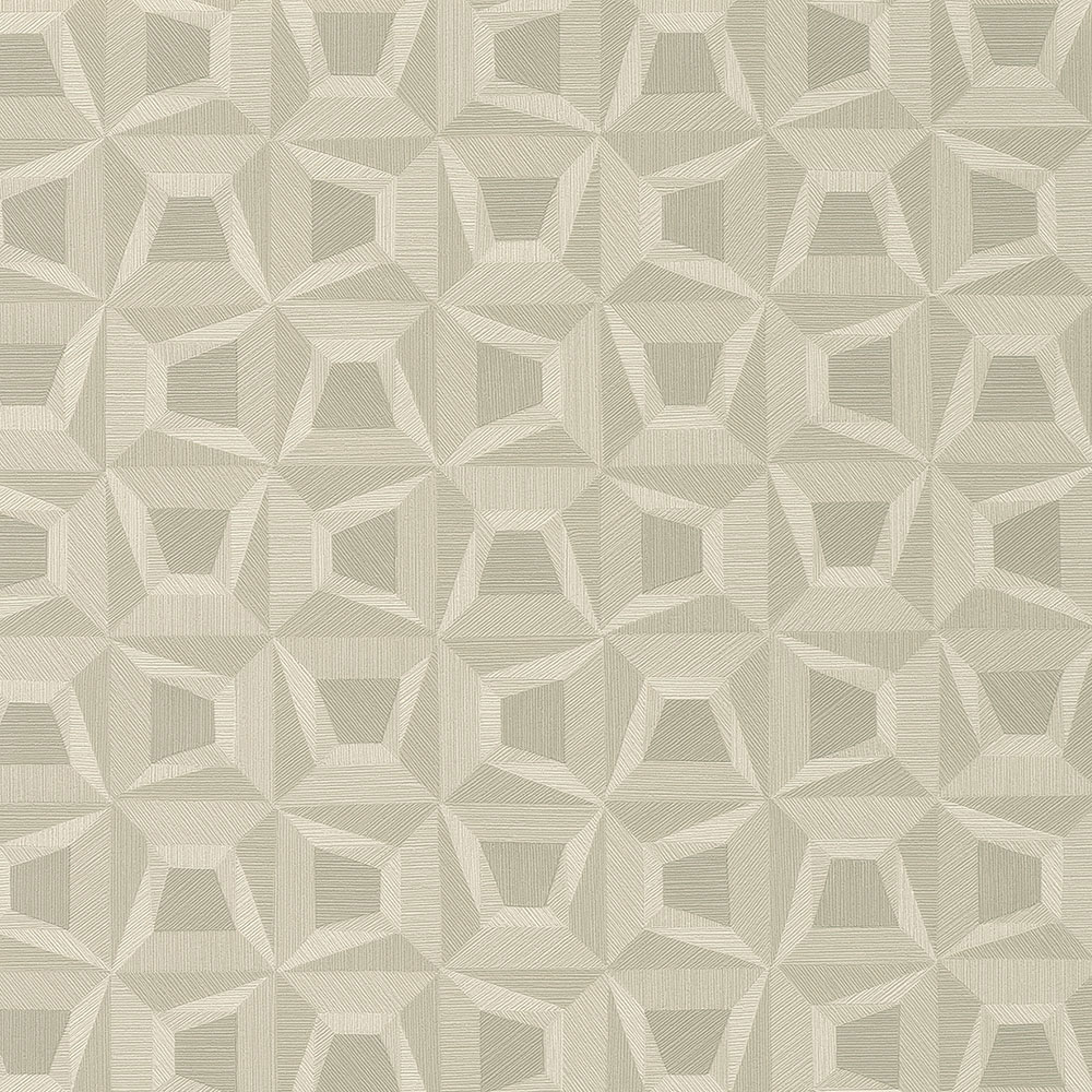 Beige non-woven geometric design wallpaper 31904, Textilia, Limonta