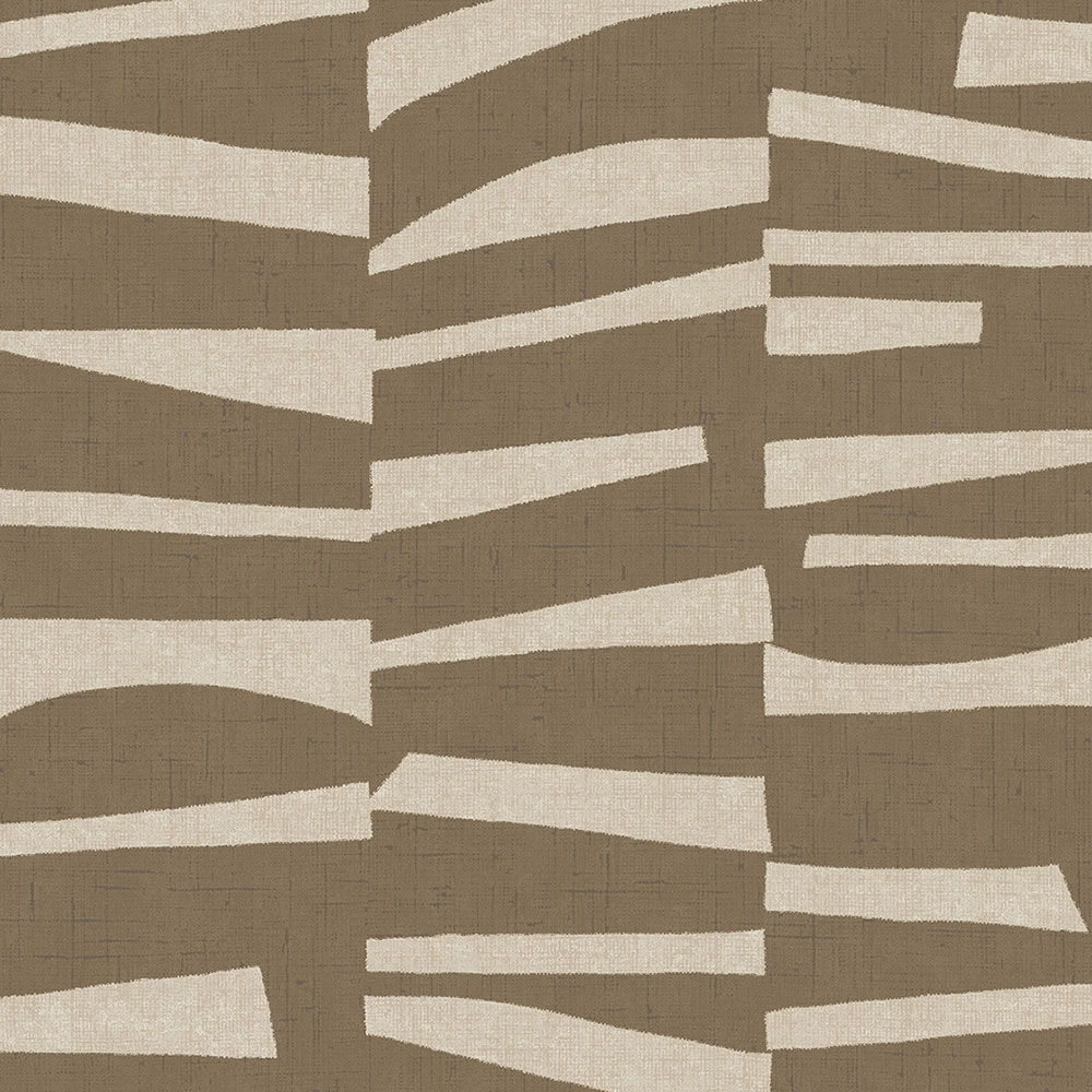 Brown-beige retro geometric pattern wallpaper 318023, Twist, Eijffinger