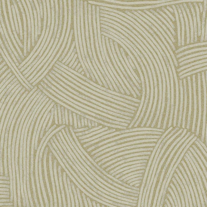 Green wallpaper with graphic ethno pattern 318013, Twist, Eijffinger