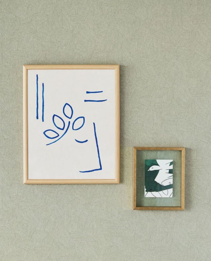 Green wallpaper with graphic ethno pattern 318007, Twist, Eijffinger