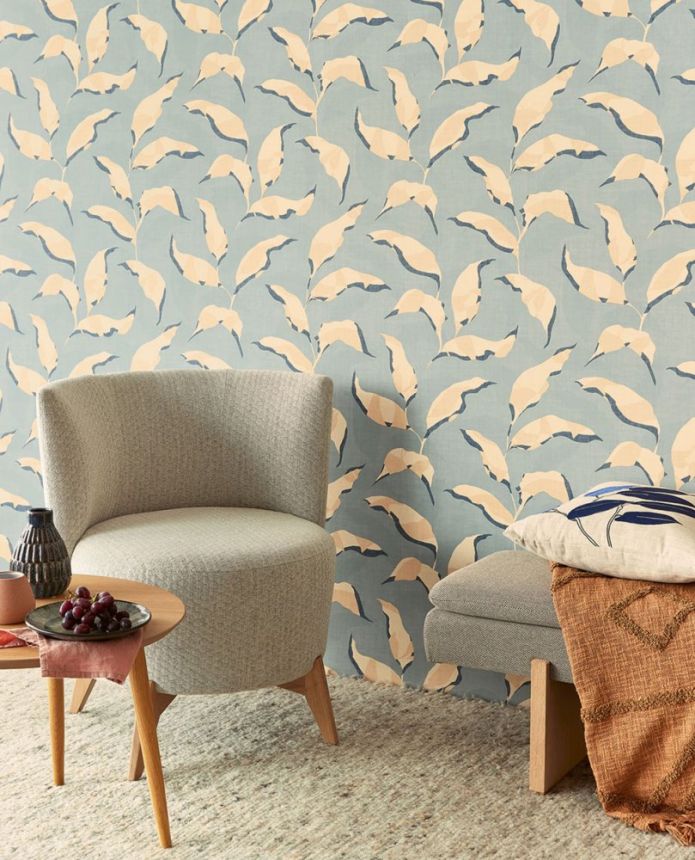 Pink wallpaper, plants, twigs, leaves 318054, Twist, Eijffinger