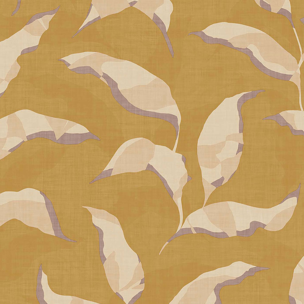 Ocher wallpaper, plants, twigs, leaves 318053, Twist, Eijffinger