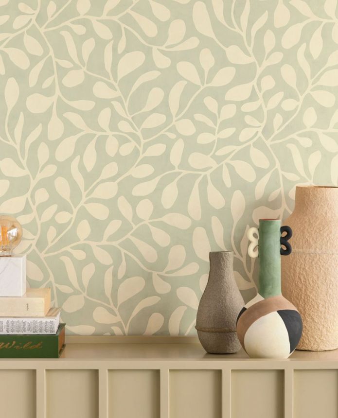 Brown wallpaper, plants, twigs, leaves 318031, Twist, Eijffinger