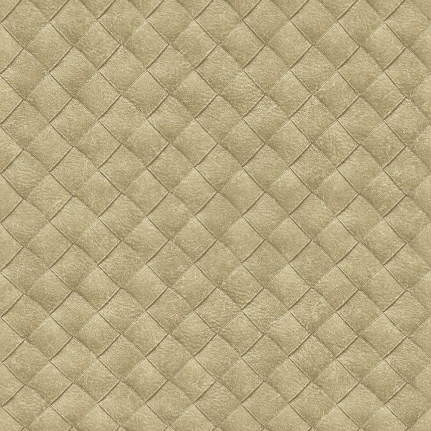 Non-woven beige wallpaper, leather imitation TA25071 Tahiti, Decoprint
