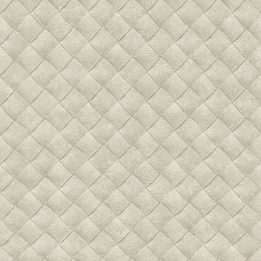 Non-woven beige wallpaper, leather imitation TA25070 Tahiti, Decoprint