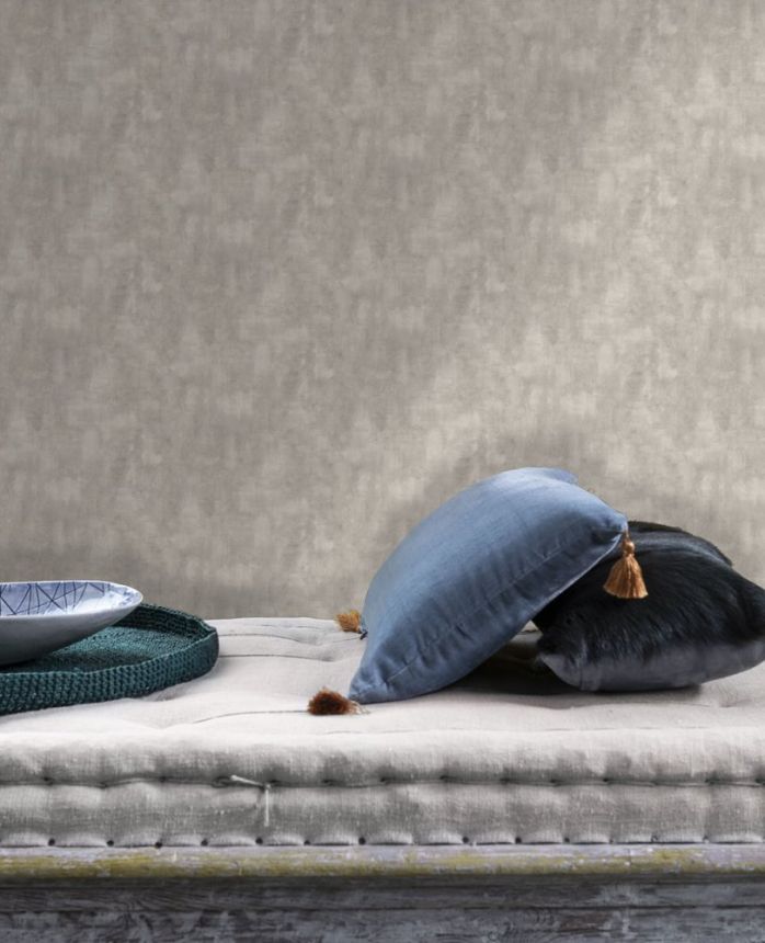 Non-woven wallpaper, grey, fabric imitation, TA25003, Tahiti, Shades of Colour, Decoprint