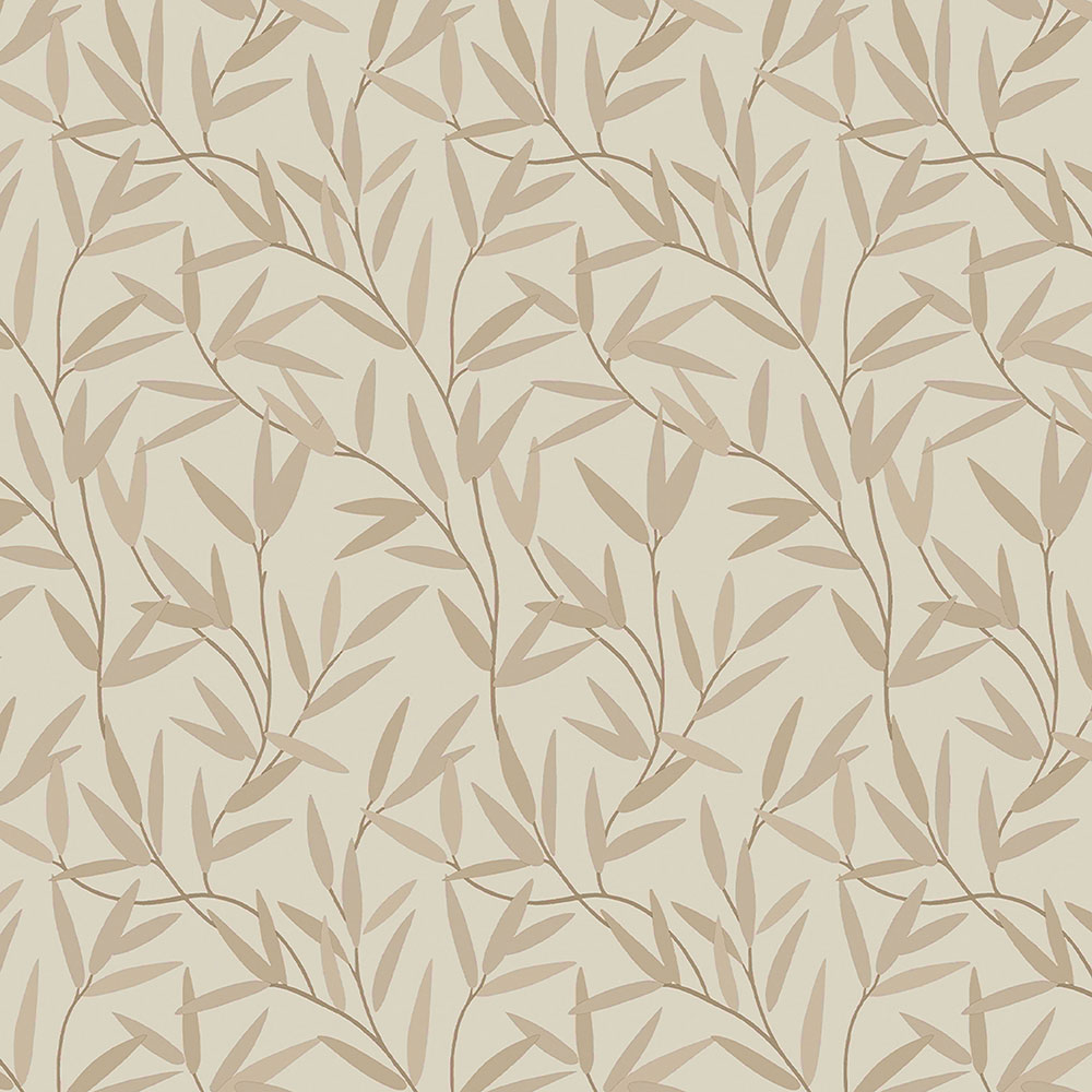 Non-woven wallpaper with brown bamboo twigs 113365, Laura Ashley, Graham & Brown