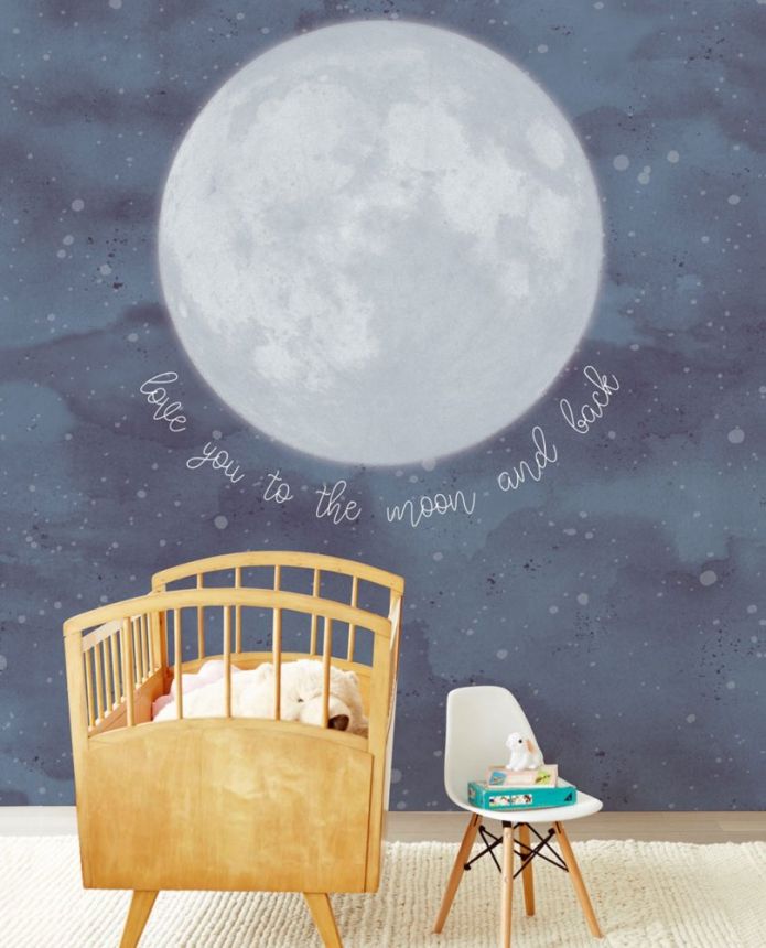 Children's mural non-woven wallpaper 399119, Over the Moon, 232.5 x 280 cm, Mini Me, Eijffinger