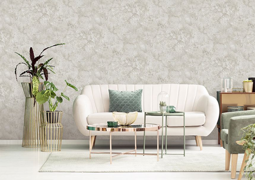 Beige non-woven concrete imitation wallpaper, M57917, Adéle, Ugépa